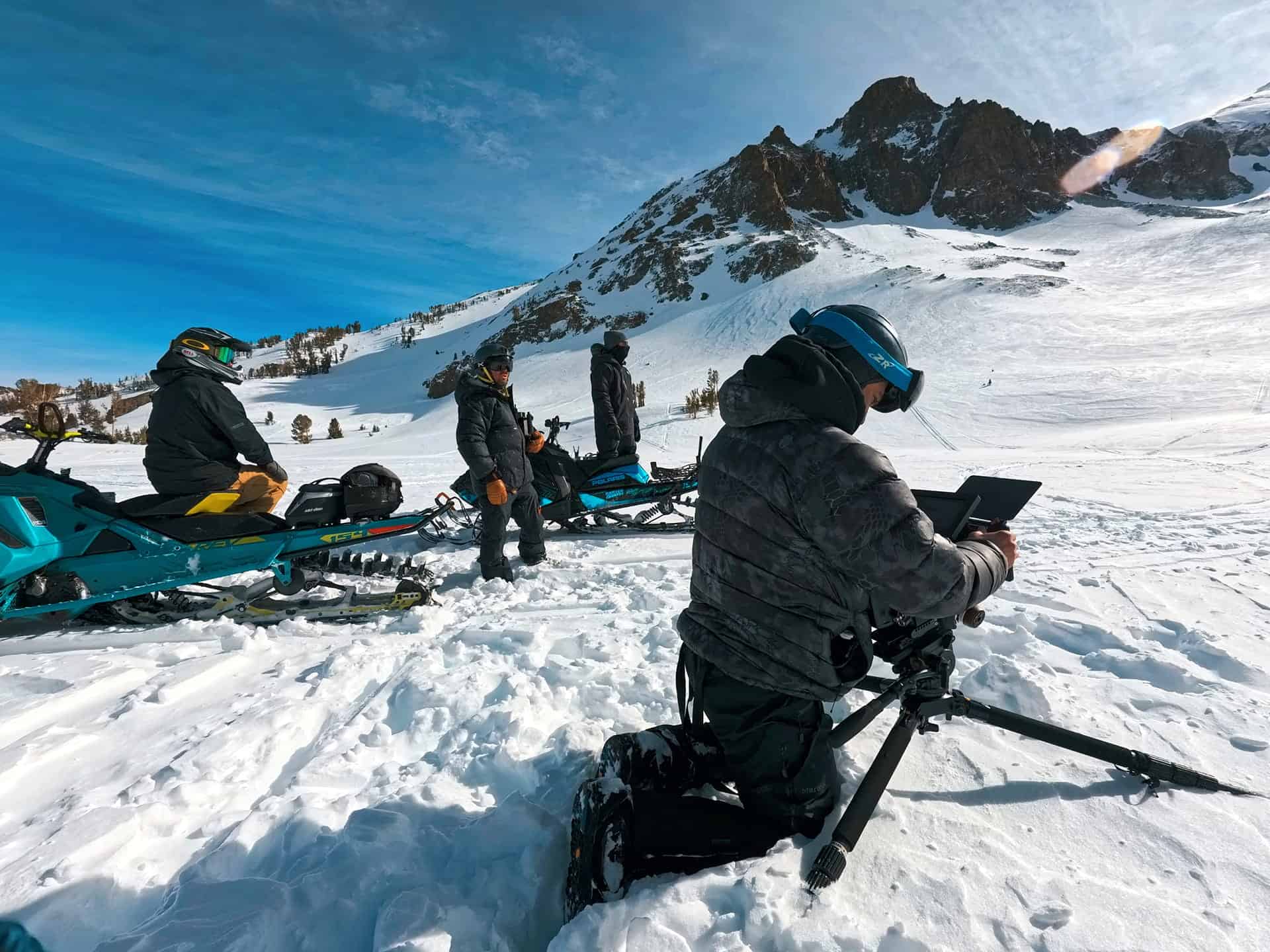 Lightbox Filmworks outdoor video production crew filming in the snow